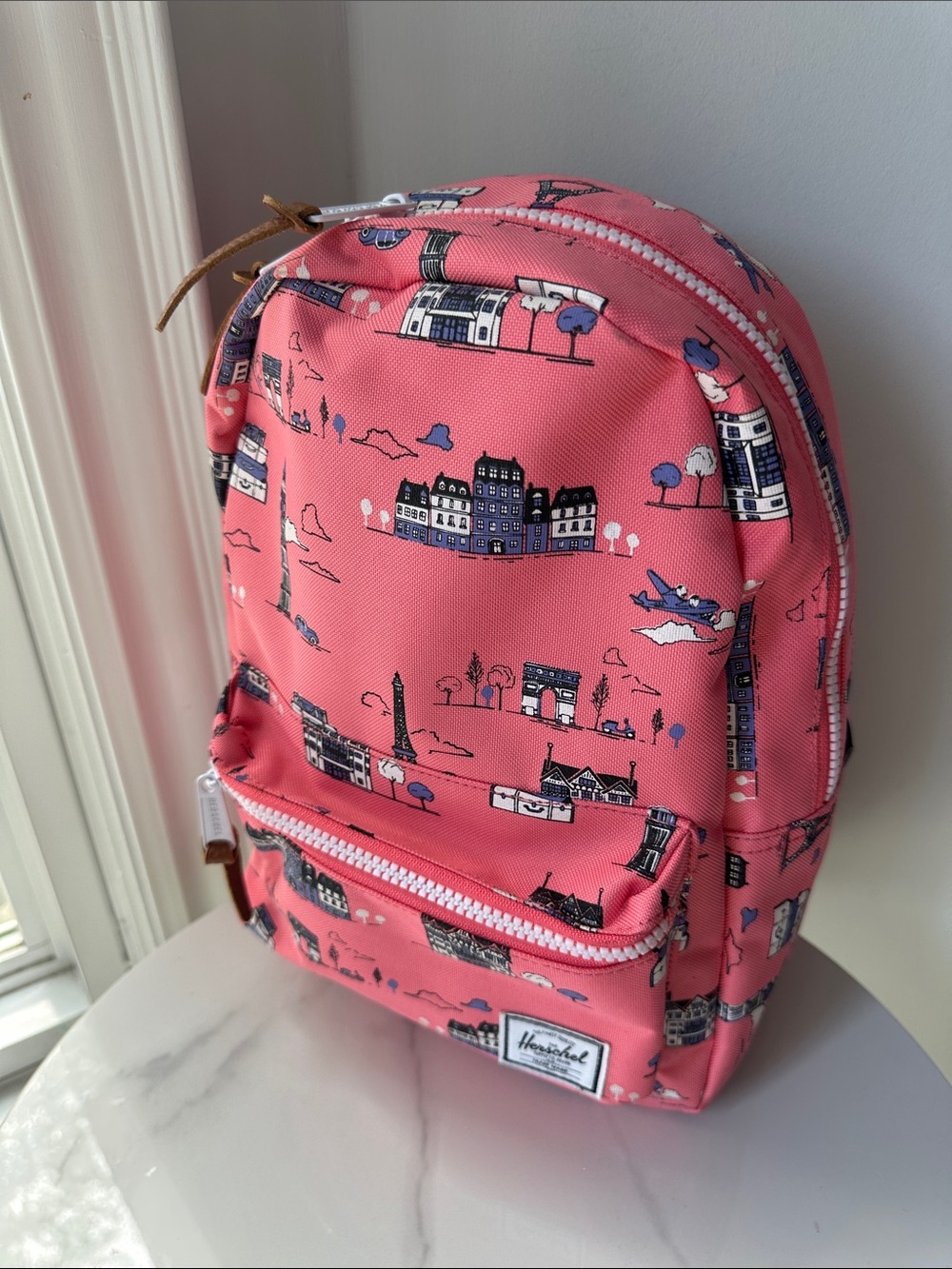 Herschel Supply Co. Kids Heritage Backpack Paris Pink Eiffel Tower City Print